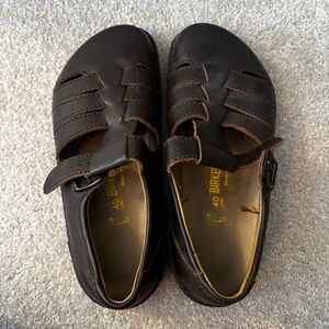 New Birkenstock Footprints Maderia Fisherman brown leather buckle shoe EU 40